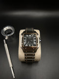 Santos 38 Gold/Schwarz - Seiko Mod
