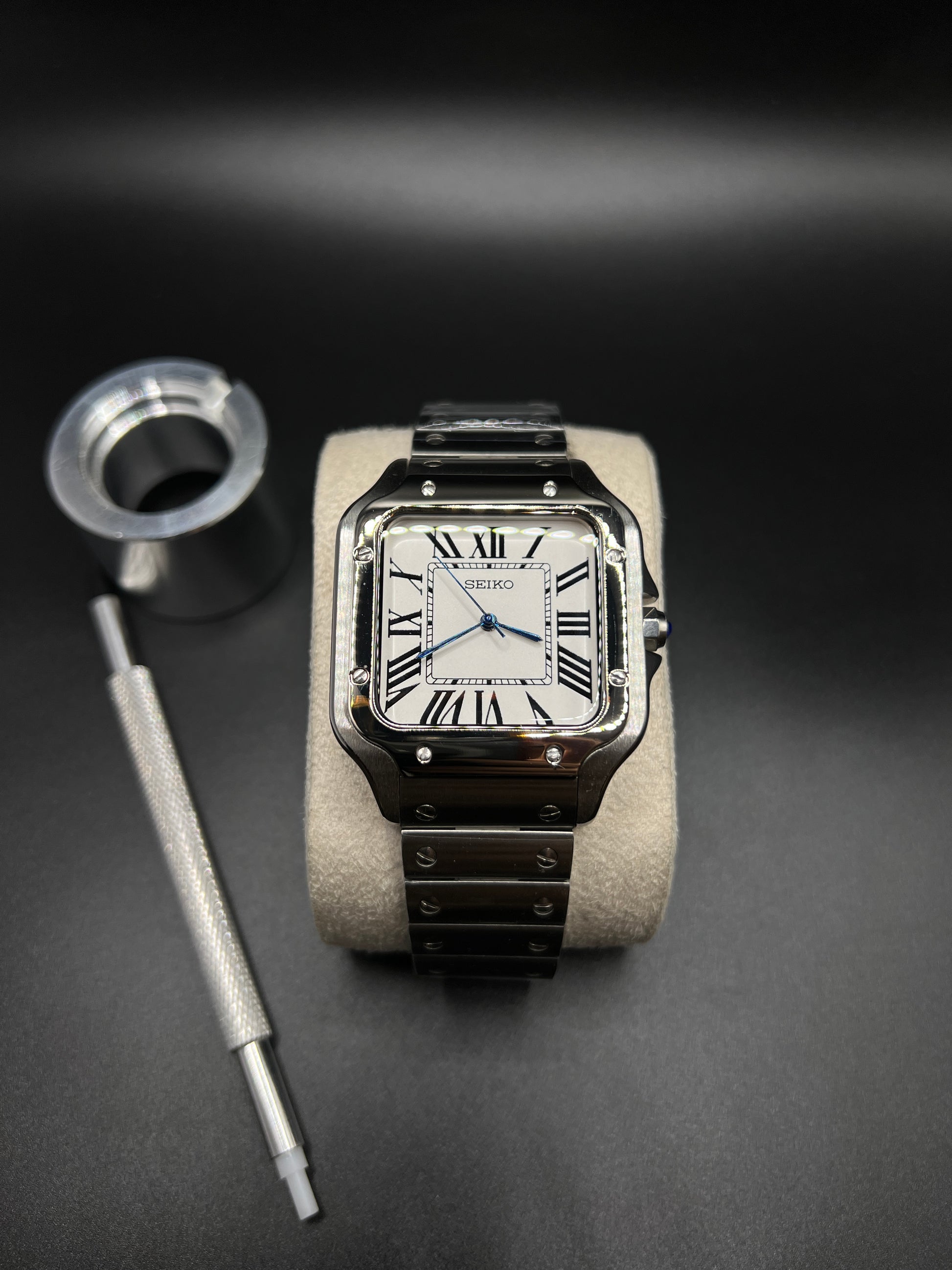 Santos 38 Weiß - Seiko Mod