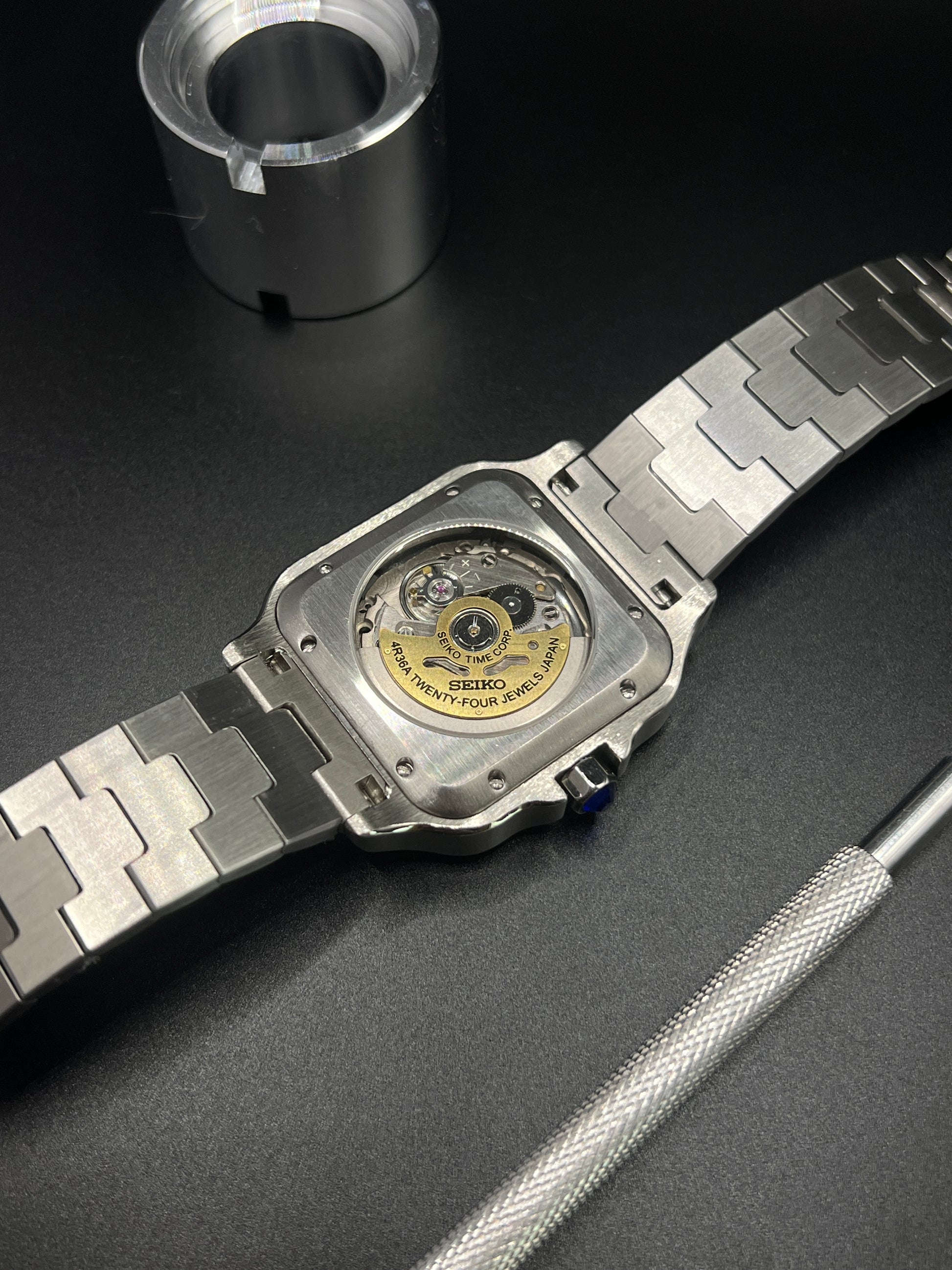 Santos 38 Weiß - Seiko Mod