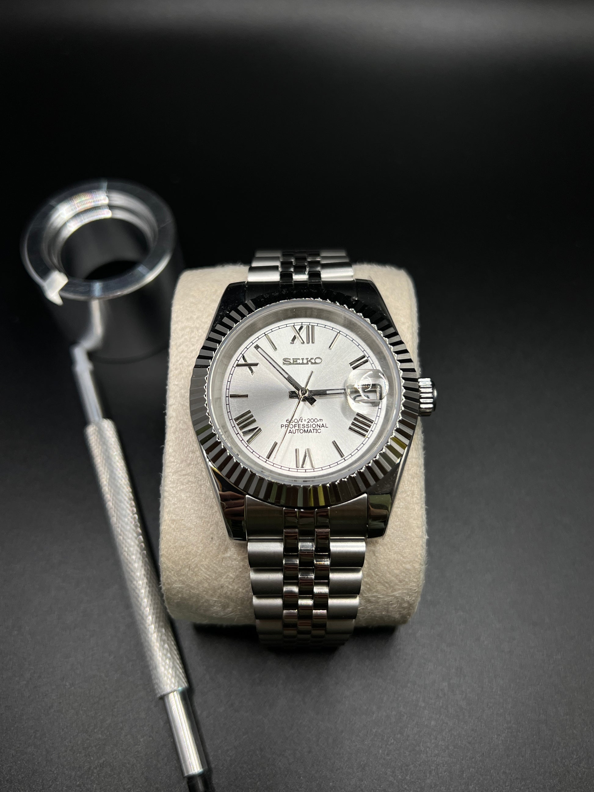 Datejust Jubilee Römisch Weiß - Seiko Mod