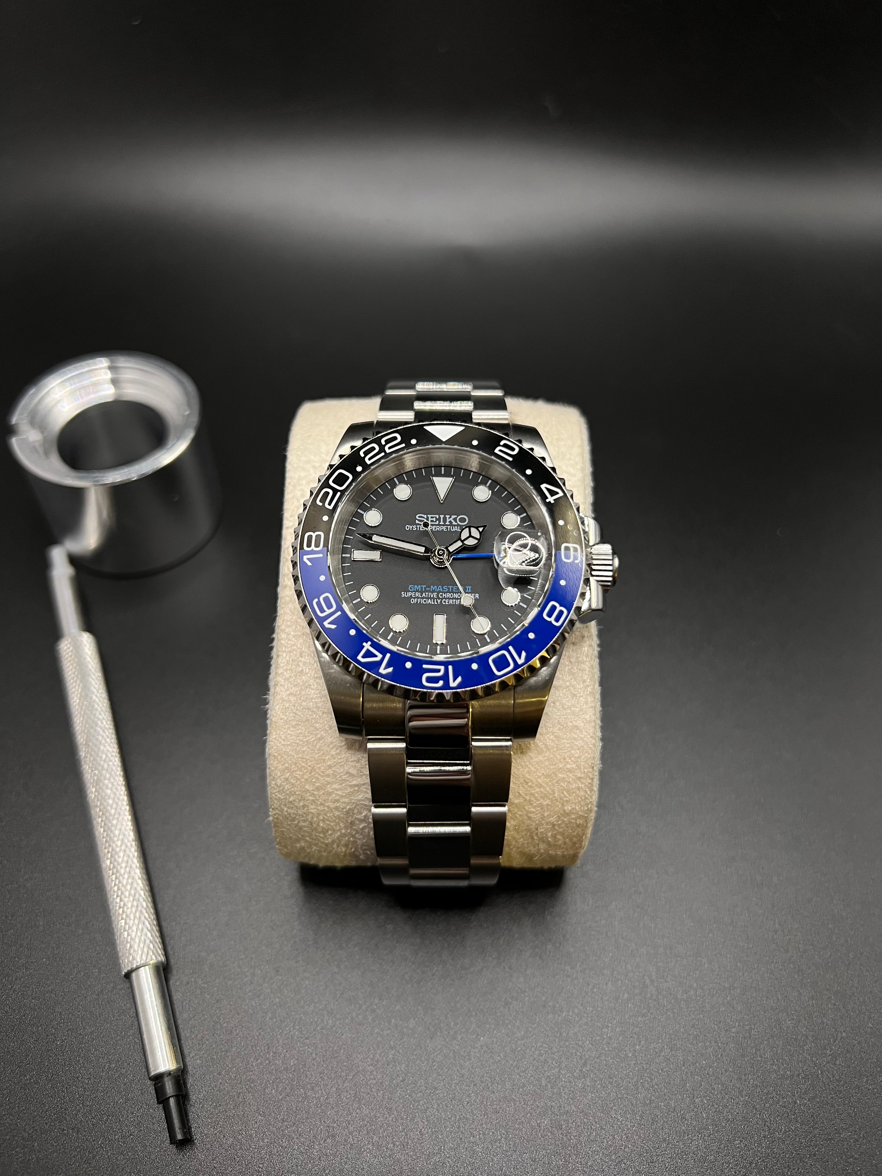 GMT Master Batman Stahl - Seiko Mod