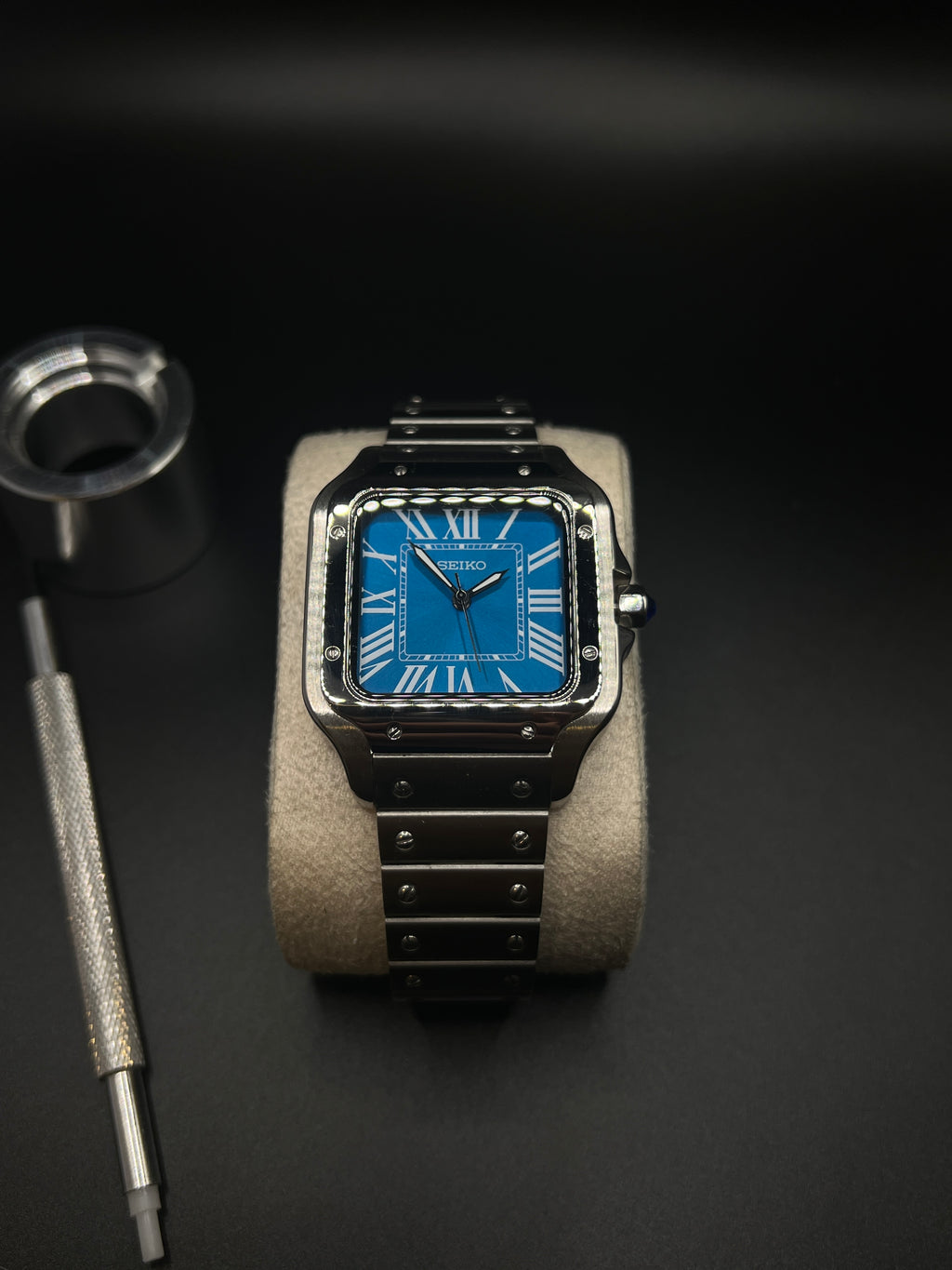 Santos 38 Blau - Seiko Mod