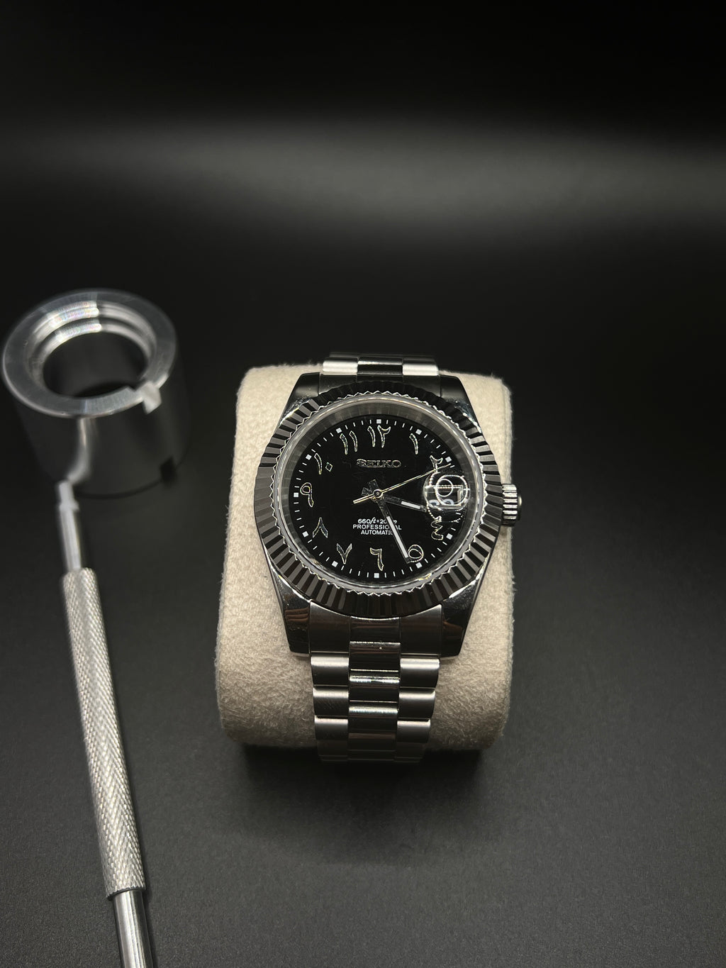 Datejust Presidental Schwarz Arabic - Seiko Mod