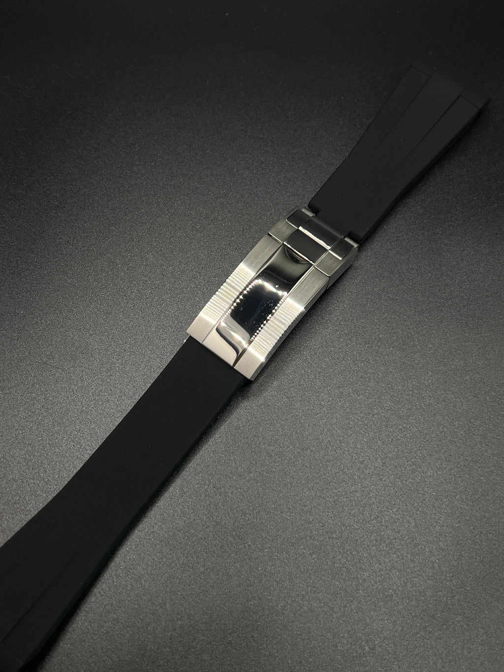 Silikon Uhren Band Schwarz/Silber