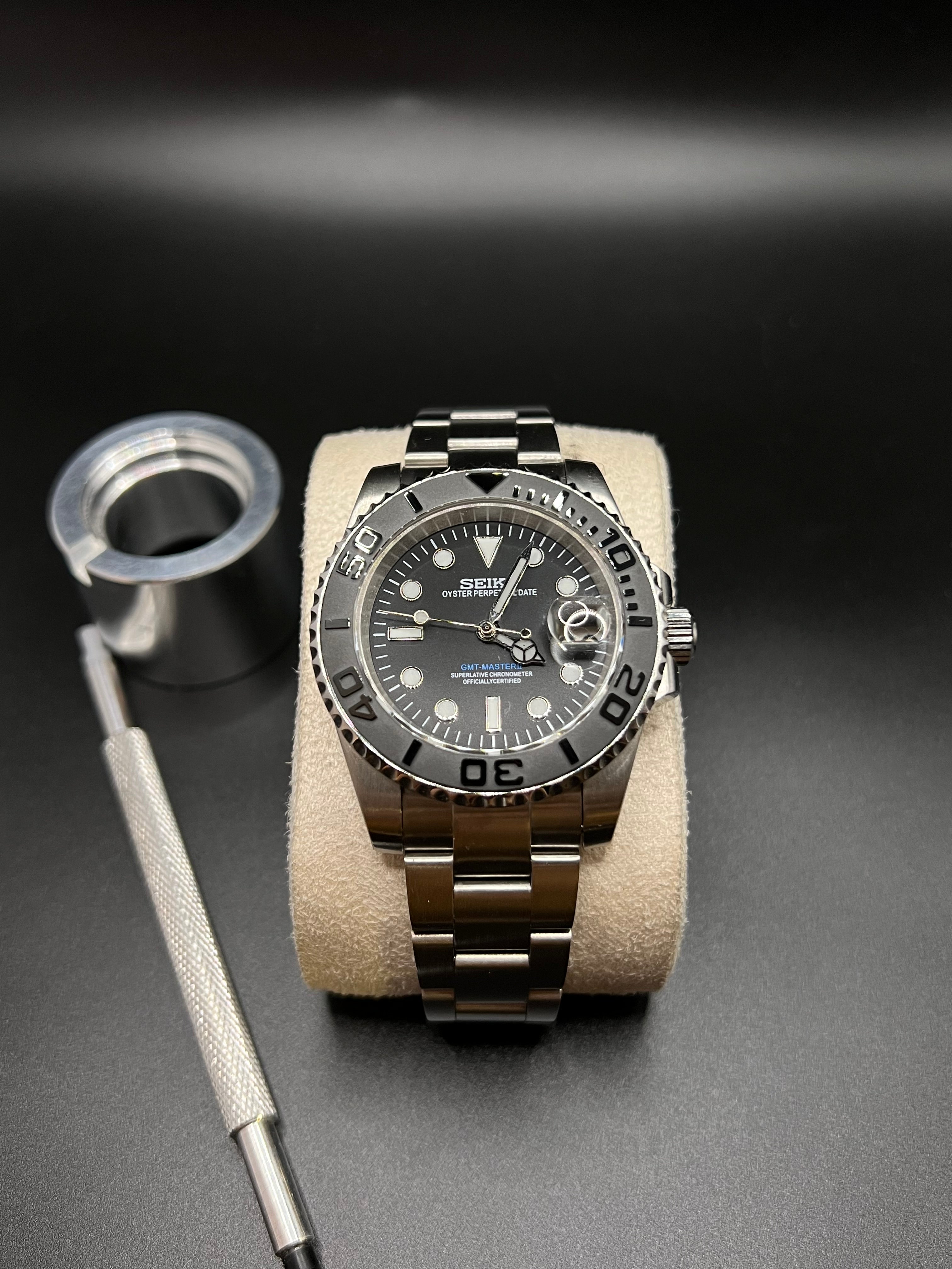 Yacht Master Silber Stahl - Seiko Mod