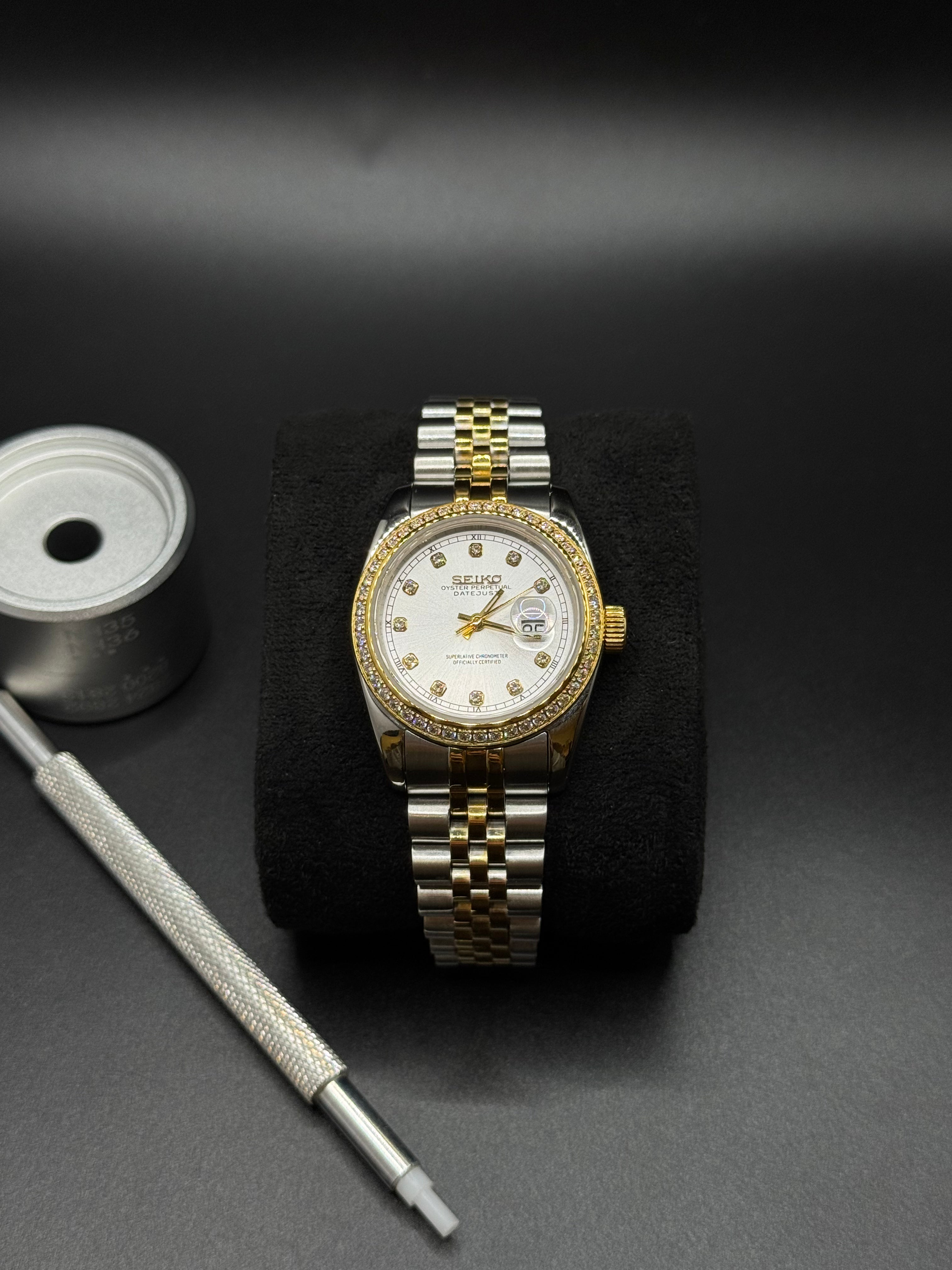 Roman Diamant Gelb Gold - Seiko Mod