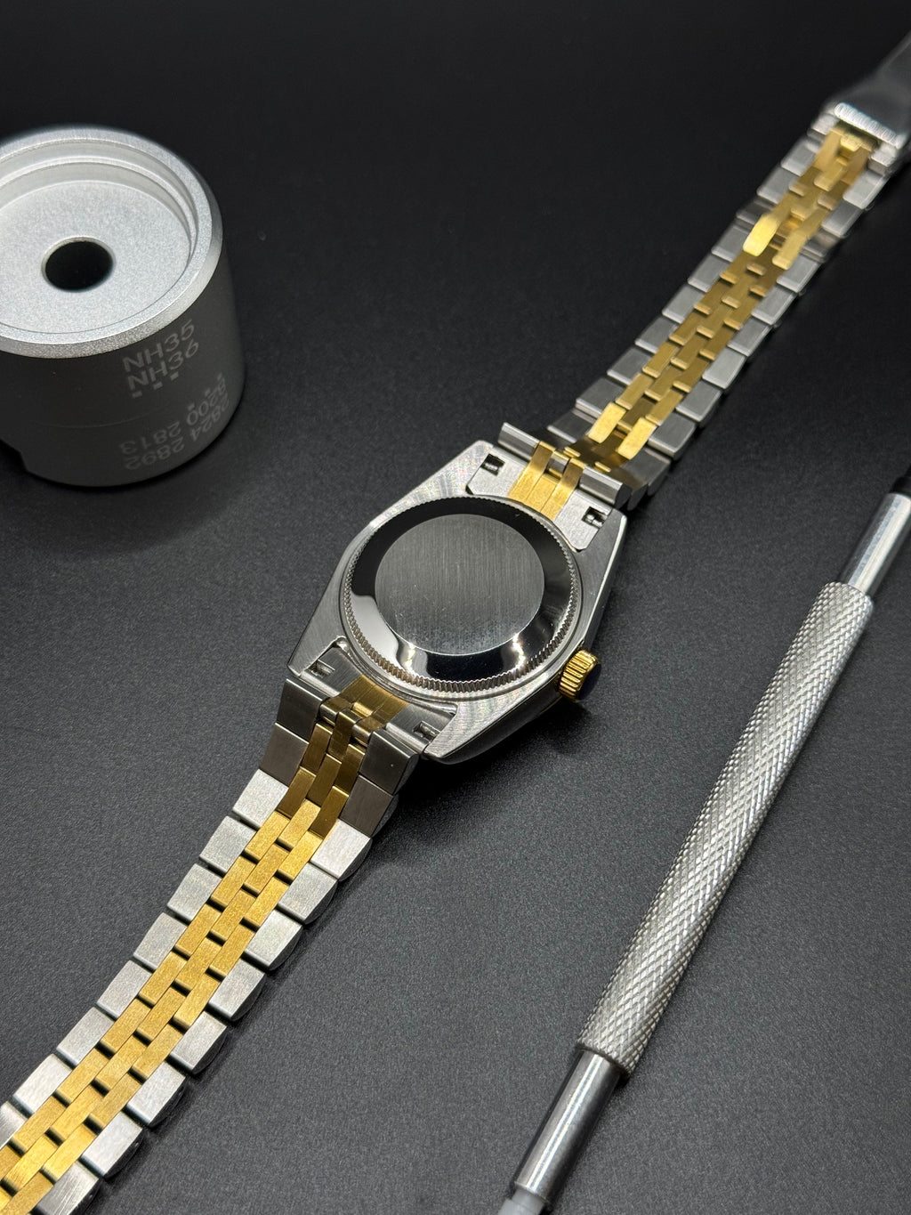 Roman Diamond Yellow Gold - Seiko Mod